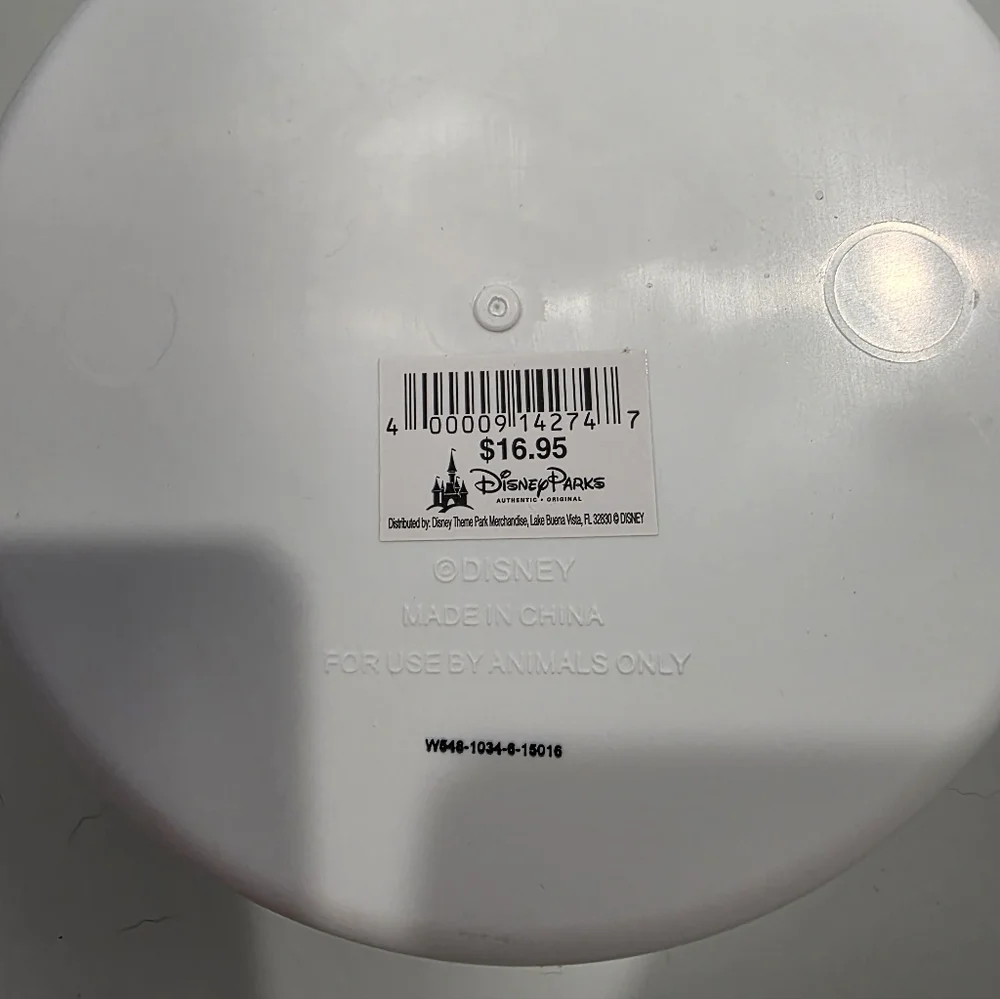 Disney Tails Dog Bowl White